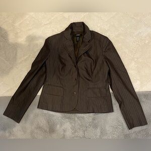 BODY by VICTORIA VS Blazer Women's Brown Pinstripe Victoria’s Secret